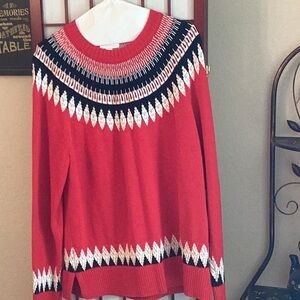 Fair Isle design sweater.